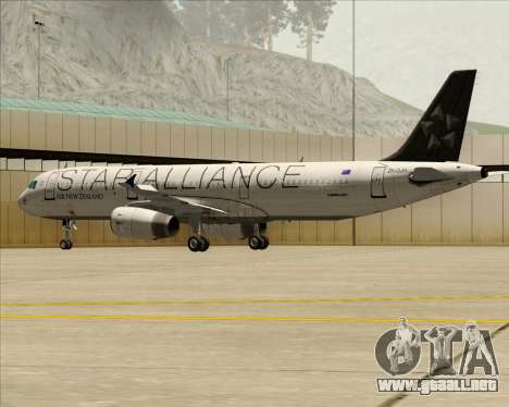 Airbus A321-200 Air New Zealand (Star Alliance) para GTA San Andreas