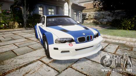 BMW M3 E46 GTR Most Wanted plate NFS Pro Street para GTA 4