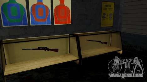 Modelos 3D de armas en Ammu-nation para GTA San Andreas