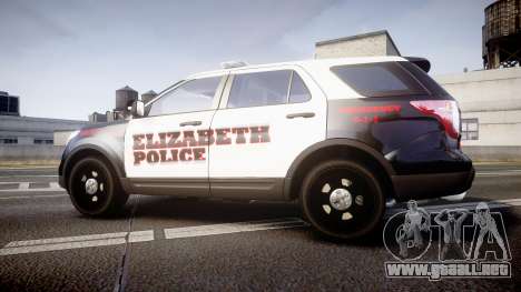 Ford Explorer 2011 Elizabeth Police [ELS] para GTA 4