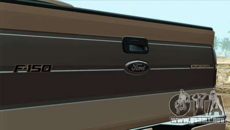 Ford F-150 Platinum 2013 4X4 Offroad para GTA San Andreas