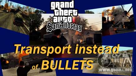 Transporte V2 en lugar de balas para GTA San Andreas