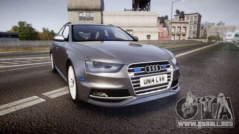 Audi S4 Avant Unmarked Police [ELS] para GTA 4