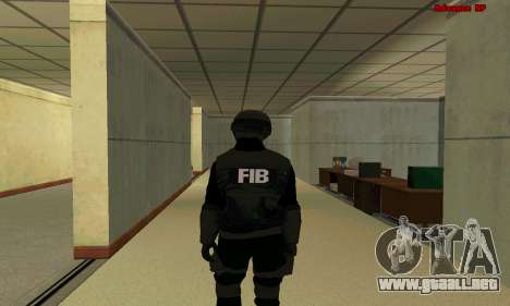 La piel de la FIB SWAT de GTA 5 para GTA San Andreas