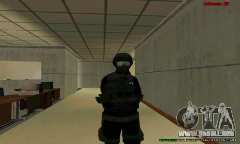 La piel de la FIB SWAT de GTA 5 para GTA San Andreas