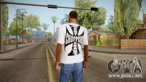 Camiseta blanca con la marca W. C. Choppers para GTA San Andreas