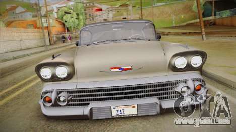 Chevrolet Impala Sport Coupe V8 1958 HQLM para GTA San Andreas