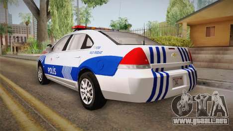 Chevrolet Impala Turkish Police para GTA San Andreas