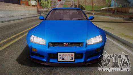 Nissan Skyline R34 14th Street para GTA San Andreas