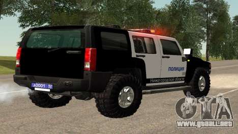 Hummer H2 De La Policía V1 para GTA San Andreas
