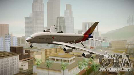 Airbus A380 Asiana Airline para GTA San Andreas