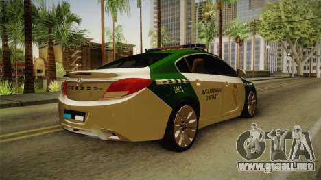 Opel Insignia De La Guardia Civil De Tráfico para GTA San Andreas