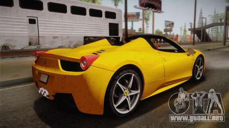 Ferrari 458 Spider FBI para GTA San Andreas
