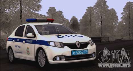 Renault Logan SOBRE la policía de tráfico para GTA San Andreas