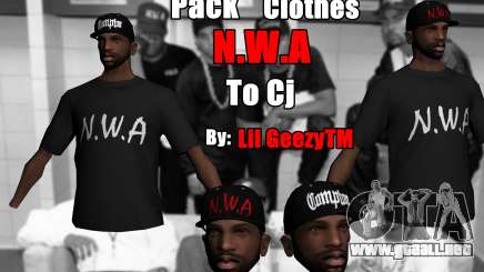 Pack Clothes N.W.A To Cj HD para GTA San Andreas