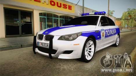 El BMW M5 e60 de la Policía para GTA San Andreas