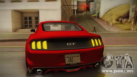 Ford Mustang GT 2015 5.0 PJ para GTA San Andreas