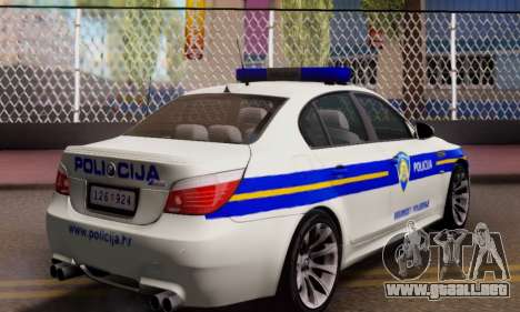 BMW M5 Croatian Police Car para GTA San Andreas