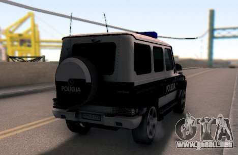 Mercedes-Benz G65 AMG Coche de la Policía de BOS para GTA San Andreas