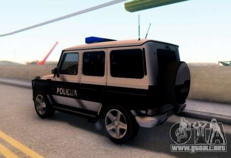 Mercedes-Benz G65 AMG Coche de la Policía de BOS para GTA San Andreas