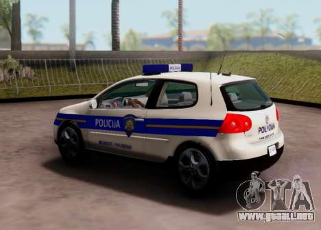 Golf V Croata Coche De Policía para GTA San Andreas