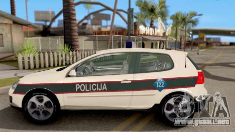 Volkswagen Golf V BIH Police Car V2 para GTA San Andreas