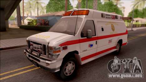 Ford E-350 SFFD San Francisco Ambulance para GTA San Andreas