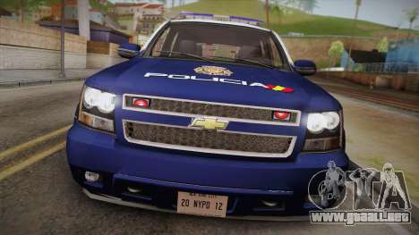 Chevrolet Tahoe Spanish Police para GTA San Andreas