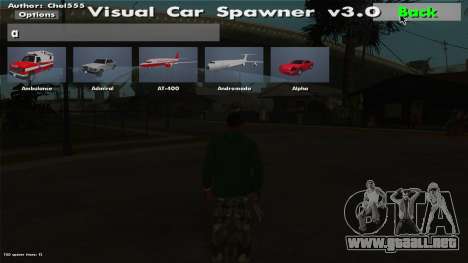 Visual Car Spawner v3.0 para GTA San Andreas