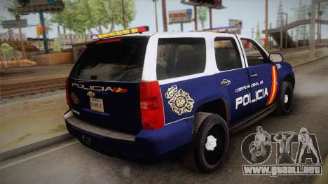 Chevrolet Tahoe Spanish Police para GTA San Andreas