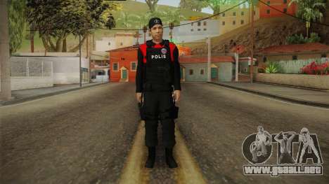 Turkish Police Officer with Kevlar Vest para GTA San Andreas