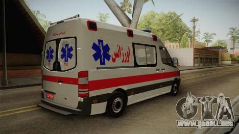 Mercedes-Benz Sprinter Iranian Ambulance para GTA San Andreas