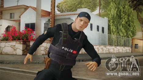 Turkish Police Officer with Kevlar Vest para GTA San Andreas