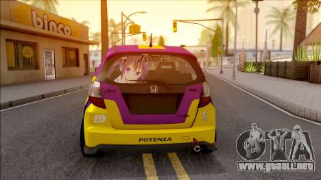 Honda Jazz RS W Rize Tedeza Itasha para GTA San Andreas