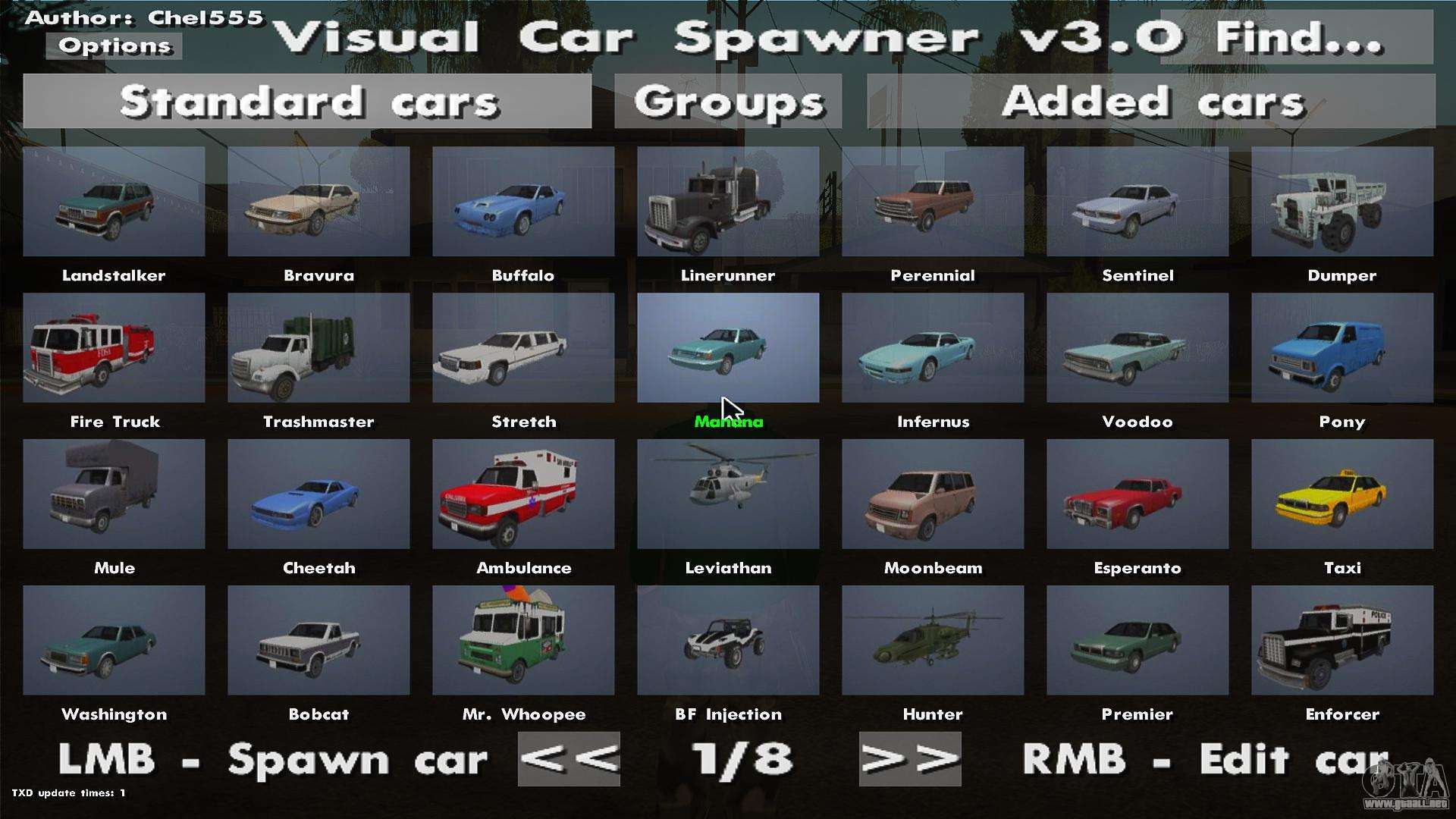 Escalar Profec a Gritar Todos Los Vehiculos De Gta Sa Cat strofe Color 