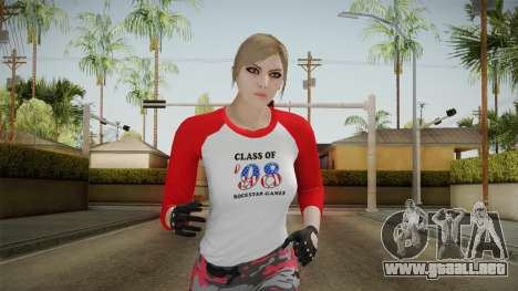 Gun Running Female Skin Red para GTA San Andreas