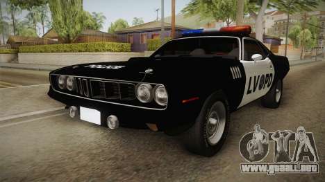 Plymouth Hemi Cuda 426 Police LVPD 1971 para GTA San Andreas