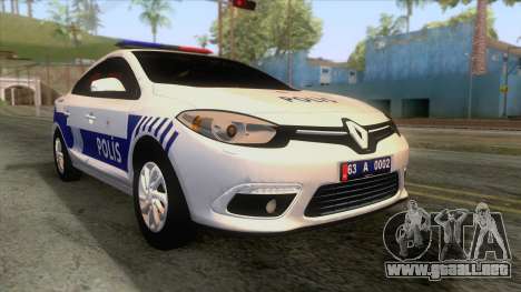 Renault Fluence Turkish Police Car para GTA San Andreas