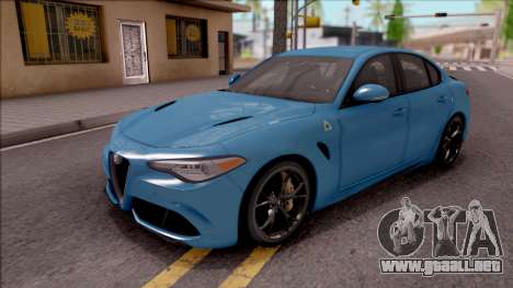 Alfa Romeo Giulia Quadrifoglio 2017 para GTA San Andreas