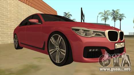 BMW 7-Series M Sport para GTA San Andreas