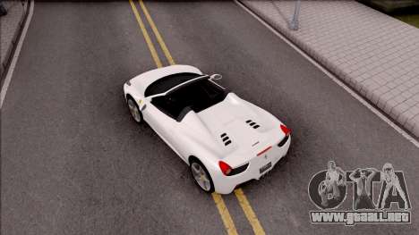 Ferrari 458 Italia Spider para GTA San Andreas