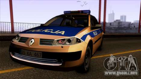 Renault Polskiej Policji para GTA San Andreas