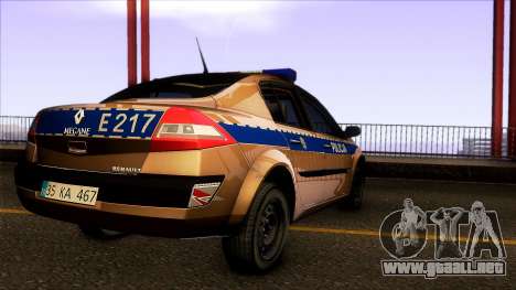 Renault Polskiej Policji para GTA San Andreas