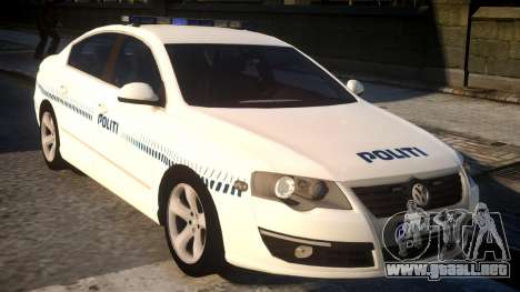 Volkswagen Passat Danish Police para GTA 4