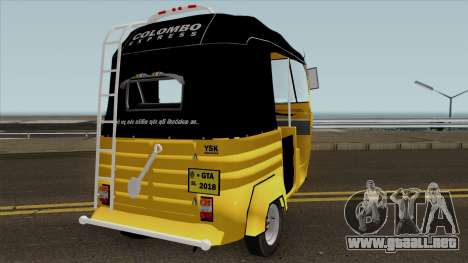 Sri Lankan Three Wheeler Taxi para GTA San Andreas