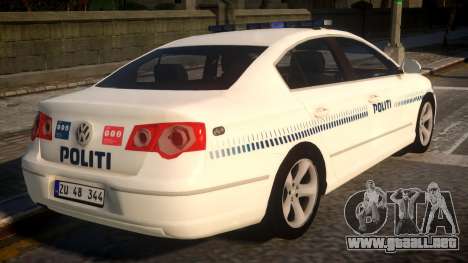 Volkswagen Passat Danish Police para GTA 4