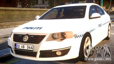 Volkswagen Passat Danish Police para GTA 4