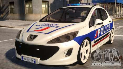 Peugeot 308 GTi Police Nationale para GTA 4