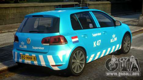 Volkswagen Golf Supervisor KLM para GTA 4