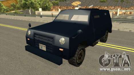 FBI Truck Civil No Paintable para GTA San Andreas
